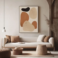 Black and Gray Hand Painted Oil Painting on Canvas Abstract Wall Art Minimalism