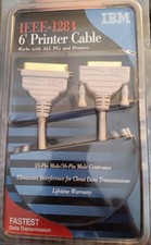 IBM IEEE-1284 6 Foot Printer Cable Gold Plated Contacts ECP, EPP  Standard NEW
