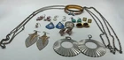 Lot Costume Jewelry Vintage 1980s - Present 10 Pair Earrings 2 Necklaces Watch +