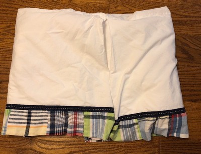 plaid crib skirt