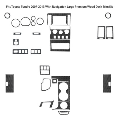 29Pcs Carbon Fiber Interior Full Set Cover Trim For Toyot@ Tundra 2007-2013