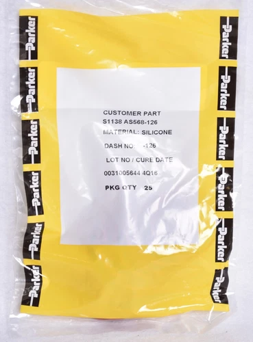 25 Pack Parker O-Rings Silicone AS568-126  Factory Sealed
