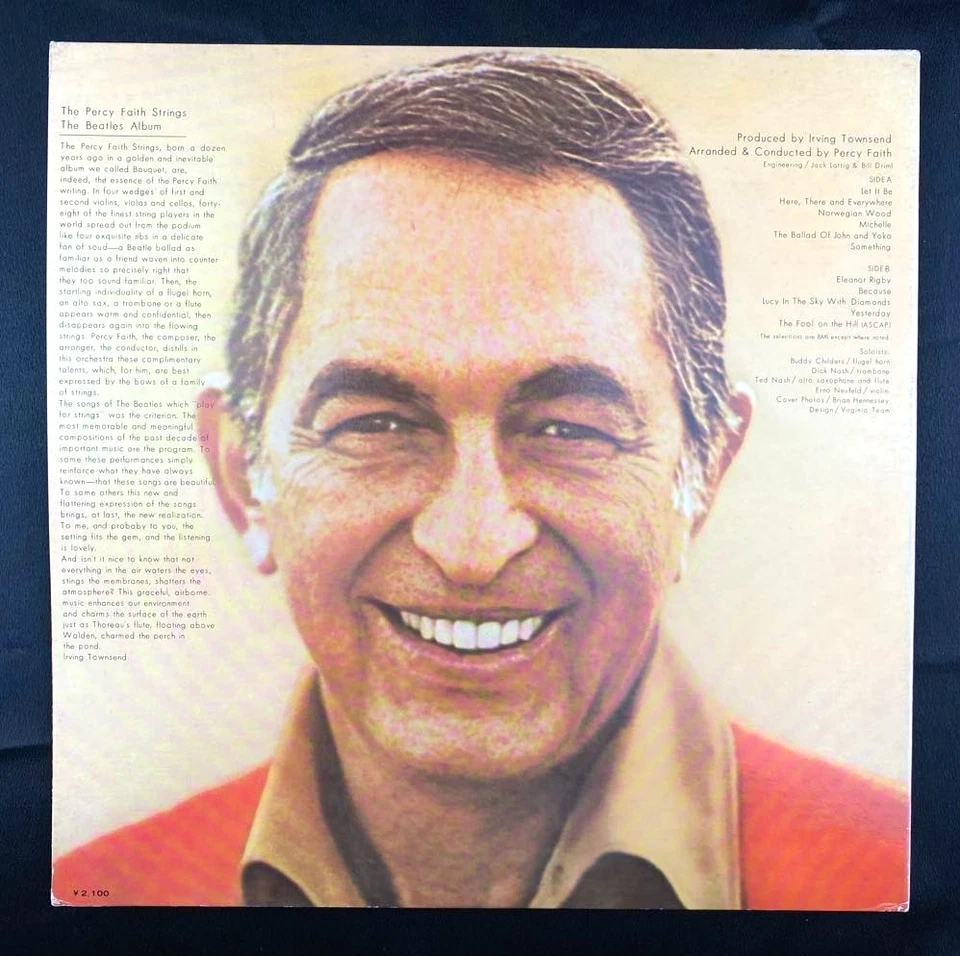 Percy Faith Strings The Beatles Album vinyl record LP Japan Import 60s Pop NM M- - Image 3 of 4