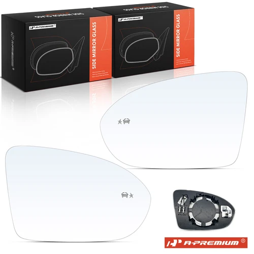 A-Premium 2Pcs Front Mirror Glass w/ Power Glass Adjust Blind Spot for Chevrolet