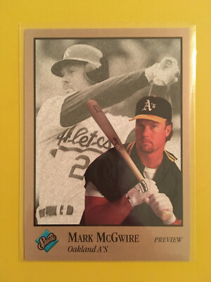 1992 Leaf Studio Preview Mark McGwire #17