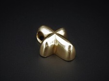 James Avery Puffy Cross Pendant 3D Slider 14k Gold 1" Rare Retired PG1667