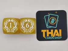 Jumbo Flesh and Blood Pair of 25mm Yellow Spectral Shield Dice