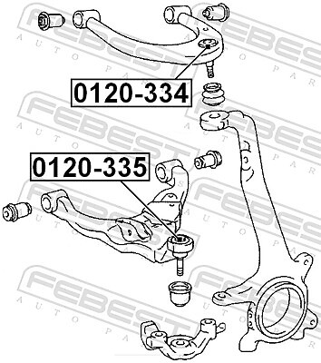 FEBEST 0120-335 Trag-/Führungsgelenk für LEXUS,TOYOTA,TOYOTA (FAW) - Bild 2 von 2
