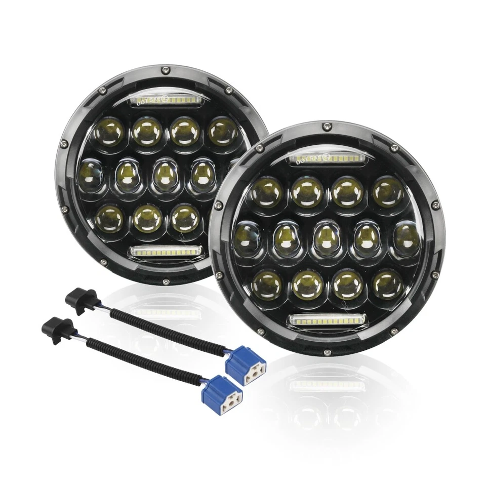 Faro LED redondo de 7 pulgadas haz sellado alto-bajo apto para Plymouth Arrow 1976-1980 Foto 2 de 4