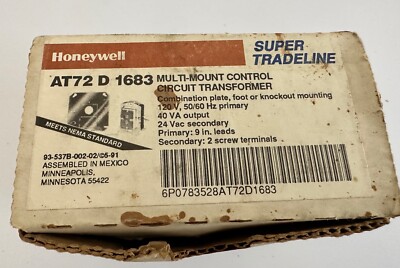 Tradeline Step-Down Transformer 120V Pri, 24VAC Sec, 40VA New