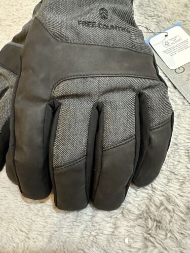 Men's FREE COUNTRY Softshell Gloves L/XL, NWT Black/Gray - Picture 3 of 8