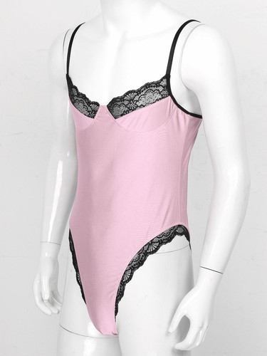 Men Sissy Bodysuit See-through Leotard Babydoll Crossdress Lingerie Pajamas AU - Picture 62 of 84