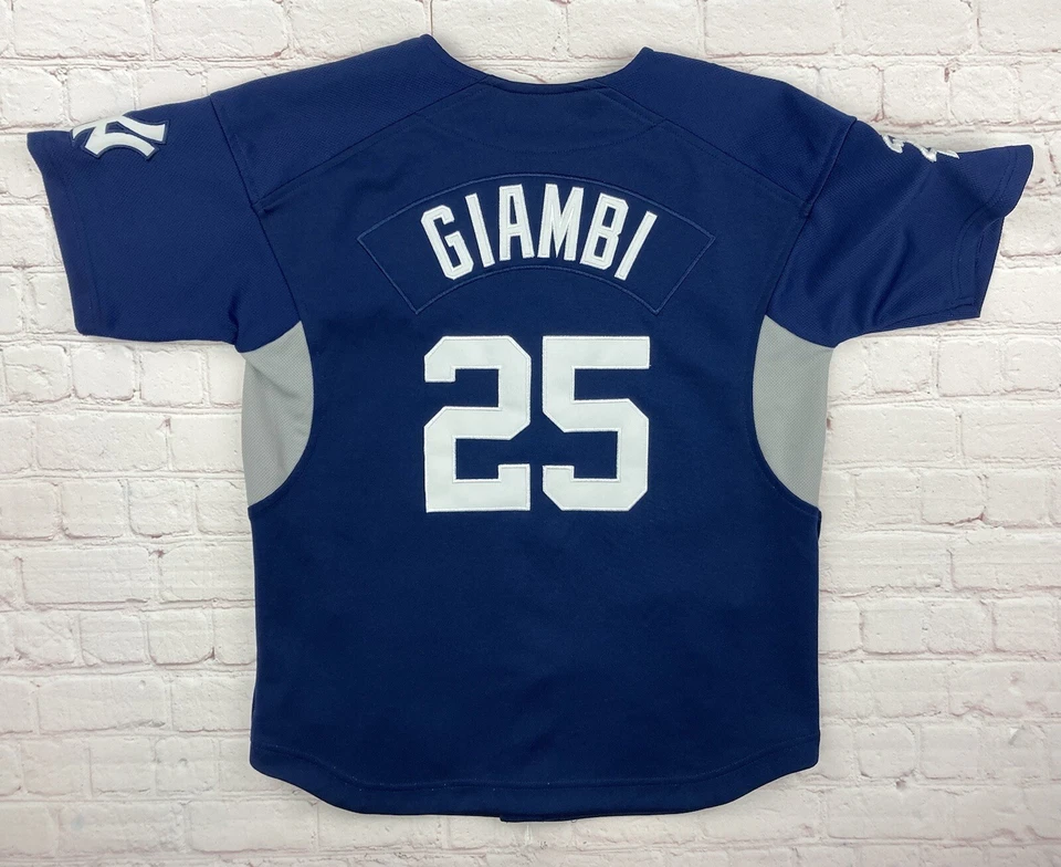 Camiseta De Colección Nike New York Yankees Jason Giambi MLB Azul Marino Talla Juvenil Mediana Foto 2 de 4