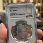1880-S $1 Morgan Silver Dollar NGC MS66 PL True Deep Cameo Look Near DMPL RARE