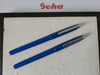 2 Geha Faserschreiber Kunststoff blau,  Clip wie Geha 710 Vintage