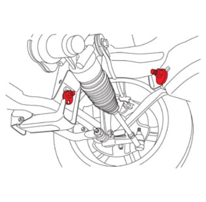 Kit de pernos de leva delantera SPC para Dodge Challenger 11-23 / Charger 66038 - PAR Foto 3 de 3