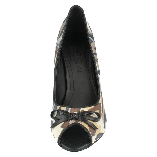 Zapatos de tacón Spot On Peep Toe para dama F1R380 - Imagen 9 de 11