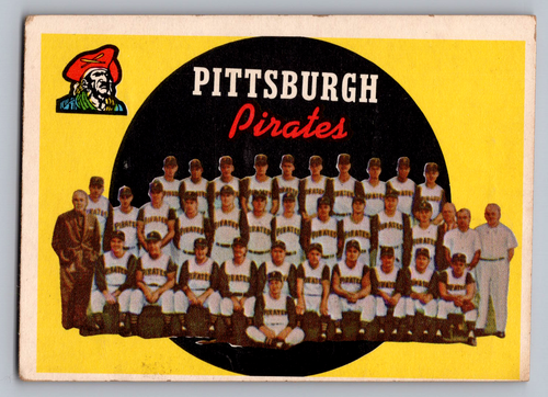 1959 TOPPS #528 PITTSBURGH PIRATES TEAM CARD W/BILL MAZEROSKI