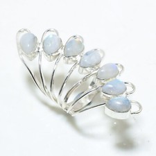Natural Moonstonre Gemstone .925 Sterling Silver Handmade Jewelry Ring
