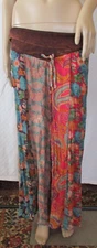 Jennys import BEACH PANTS Rare boho hippie Y2K vintage wide leg cotton festival