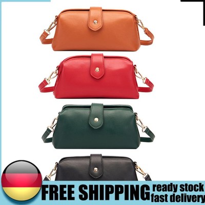 Women Shoulder Bag Retro PU Leather Zipper Messenger Bag Universal Solid Color
