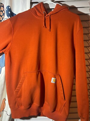 Orange Carhart Rain Deffender Midweight Hoodie Loose Fit Size M