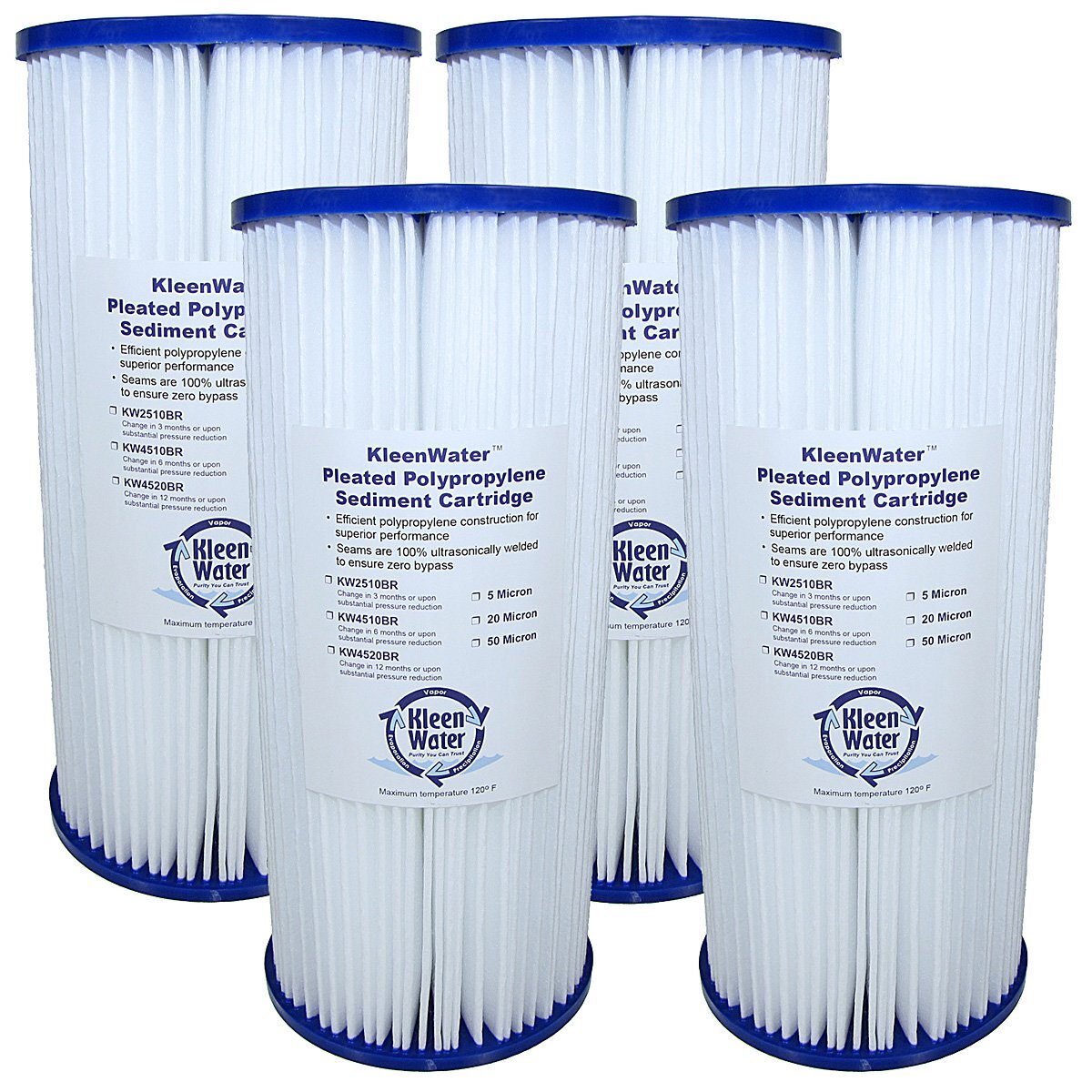 KW4510BR Replacement Water Filter Cartridges, 5 Micron, 4.5 x 10 Inch Filters...