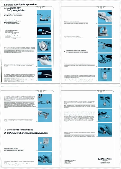 Documentación técnica de LONGINES - Apertura de la base de la caja - PDF - 8 páginas