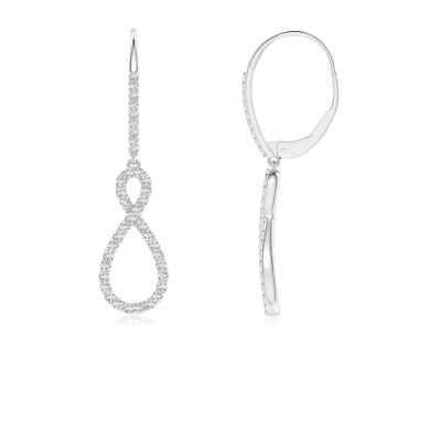 ANGARA 0,37 kt im Labor gezüchteter Diamant Infinity Twist Ohrhänger in 14 K massivem Gold