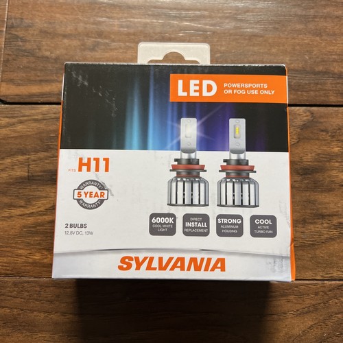 Sylvania H11 LED Power Sports Fog Headlights 2 Bulbs Cool White H11SL