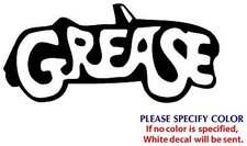 GREASE Metal Graphic Die Cut decal sticker Car Truck Boat Window Laptop 8"