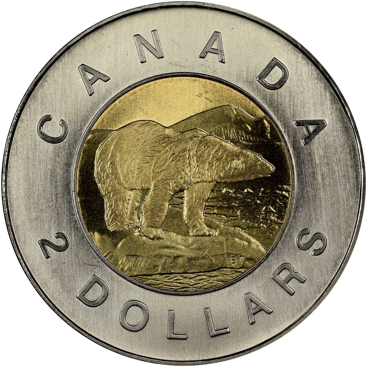 🇨🇦 2006 Canada 2 Two Dollars $2 Coin Toonie, Polar Bear, 2006