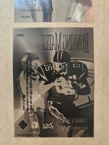 1996 Edge 2 Photo Negatives Kerry Collins Derrick Moore Running Mates Panthers - Picture 6 of 6