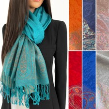 Large Paisley Pashmina Shawl Wrap Evening Scarf Long Cotton Rainbow Ladies Gift