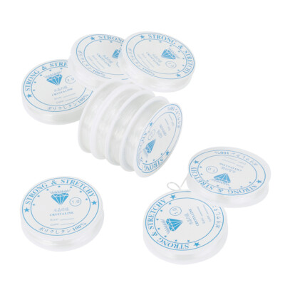10 Rolls Clear Elastic Crystal Threads Beading Strecth Cords String Pick Size