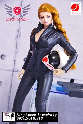 1/6 Actionfigur FEMALE Echtleder Catsuit FÜR TBLEAGUE / PHICEN Handarbeit