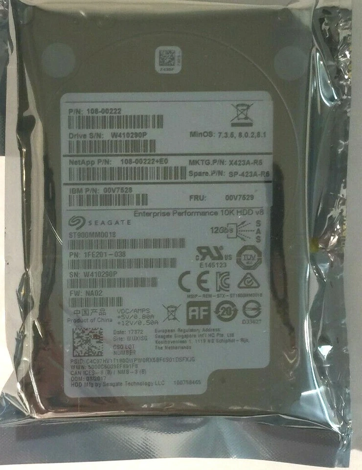 Seagate 900GB 10K v8 12Gbps SAS 2.5" HDD ST900MM0018 Fits HP Dell R730 24 Hrs! - Image 3 of 4