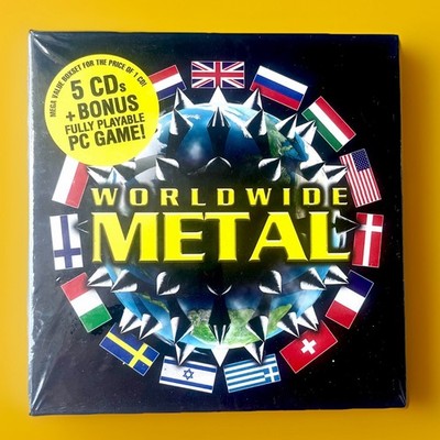 WORLDWIDE METAL 5CD Hard Rock Box Set NEW SEALED w Bonus PC Game VA Earache RARE