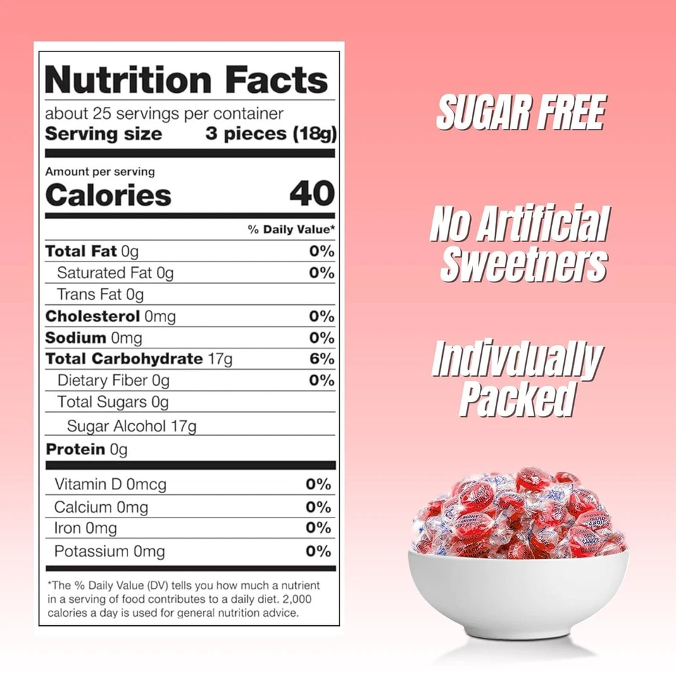 Caramelo duro de canela sin azúcar - Paquete económico de 6 lb, perfecto para picar en cualquier momento Foto 4 de 4