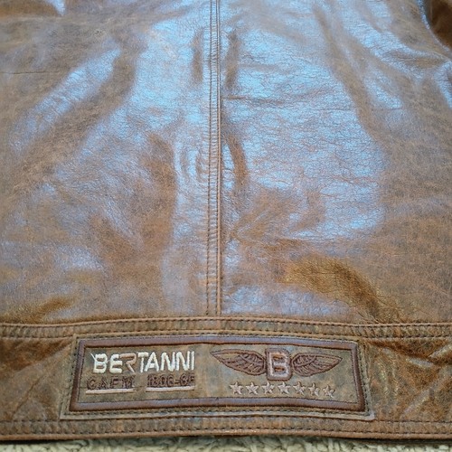 Leather Jacket Men's Size 2XL Biker Motorcycle Vintage Distressed Brown Bomber - Picture 13 of 13