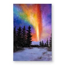 Begin Home Decor C1ROAR23NXWVJB 2 x 3 ft. Aurora Borealis in the Forest - Tre...