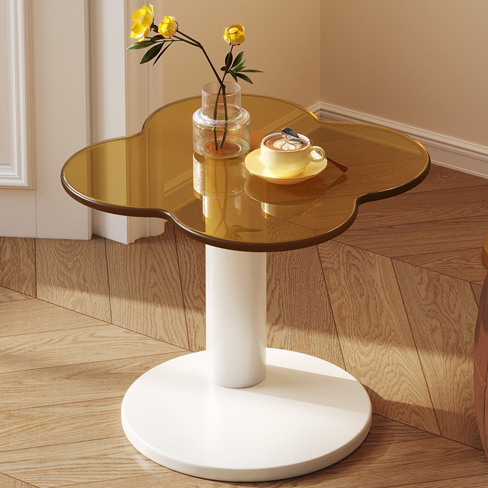 Table d’appoint canape GUYII petite table basse salon fleur scandinave