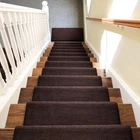 Plush Bullnosed 9"x30" Carpet Stair Treads Cover 24"x36"Landing Mat Self Adhensi