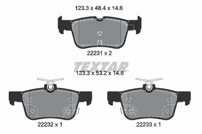 1 x Bremsbelagsatz Bremsbeläge TEXTAR 2223103 für Ford