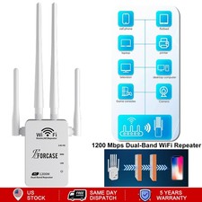 1200Mbps WiFi Extender Booster with 6 Antennas Amplifier Router Signal Booster
