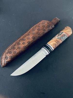 PUUKKO – N690 Stahl – Hybridgriff Olivenholz & Epoxidharz T7 - Bild 1 von 4