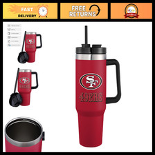 Insulated 40oz Travel Mug - NFL Team Logo XL Tumbler for Hot Cold Drinks