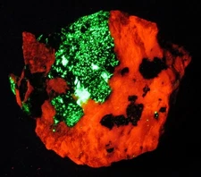 Willemite Calcite Franklinite Fluorescent Mineral Sterling Hill NJ