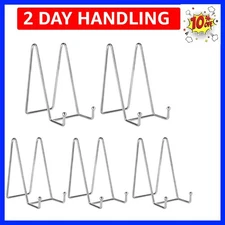 6 Inch Plate Stands for Display, 5 Pack Plate Holder Display Stand, Black Met...