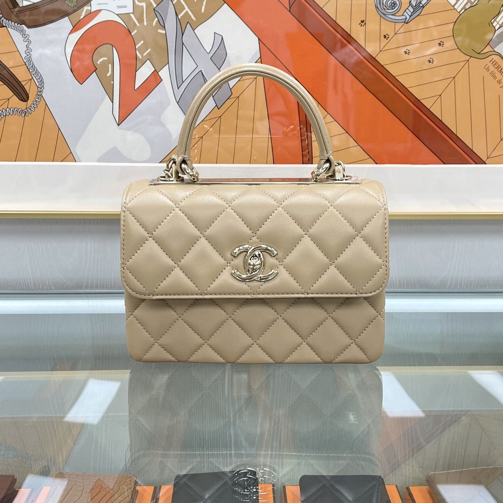 CHANEL Trendy CC Top Handle Beige AS4654 125338746 [U]